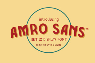 Amro Sans Family: The Retro Display Typeface for Scroll-Stopping Campaigns