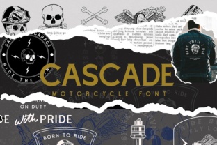 Cascade Motorcycle: The Vintage Biker Font for Bold Brand Identity