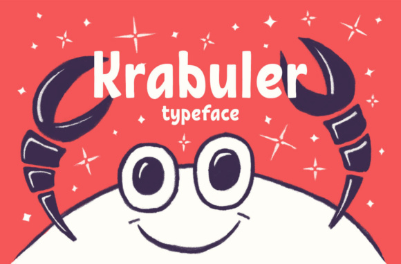 Krabuler Typeface: A Cheerful Hand-Written Font for Editorial Design