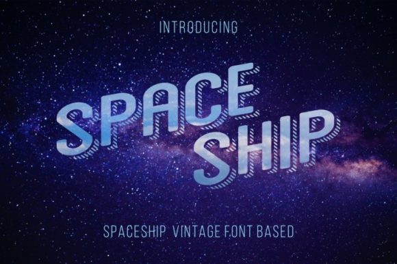 Space Ship: A Retro-Futuristic Display Typeface for Editorial Design