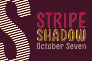 Stripe Shadow October Seven: The Ultimate Display Typeface for Bold Campaigns